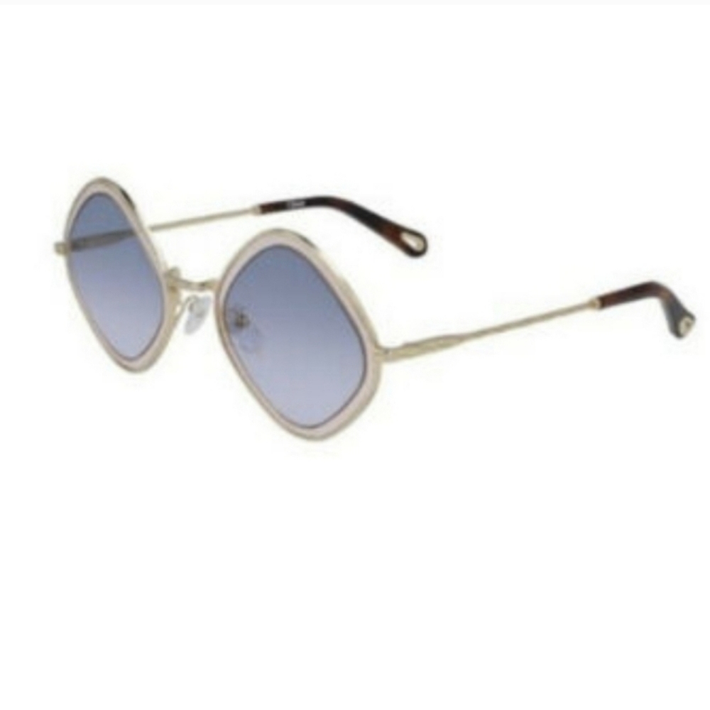 Chloe CE165S Gold Light Pink/Gradient Rectangle Sunglasses